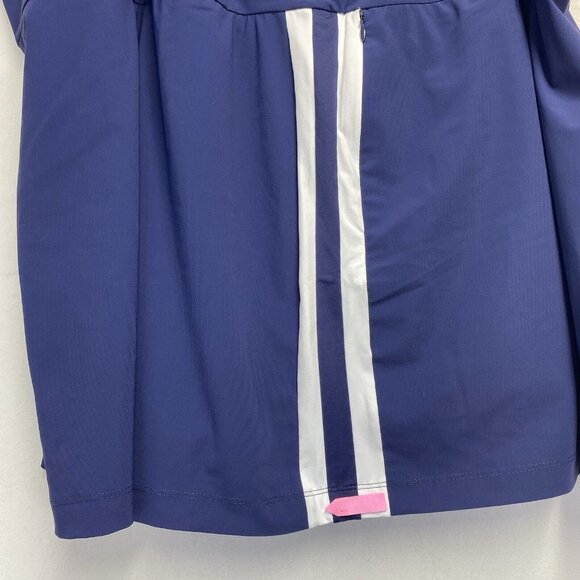 KINONA Party Pleated Golf Skort Women XXL Navy Lined Waistband Zip Pockets New - Picture 3 of 14
